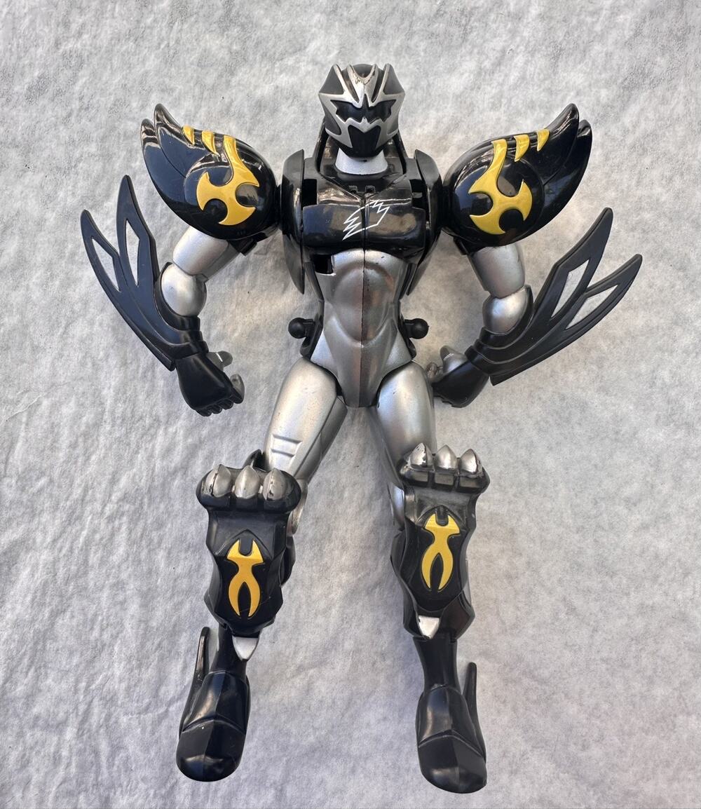 F7 Power Rangers Jungle Fury Armored Black Action Figure 6” Bandai 2007